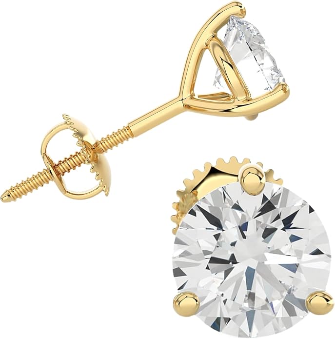Privosa - Lab Grown Diamond Stud Earrings in 14K Gold