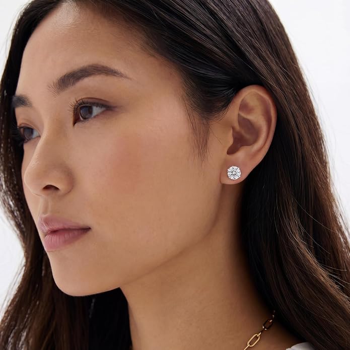 Privosa - Lab Grown Diamond Stud Earrings in 14K Gold